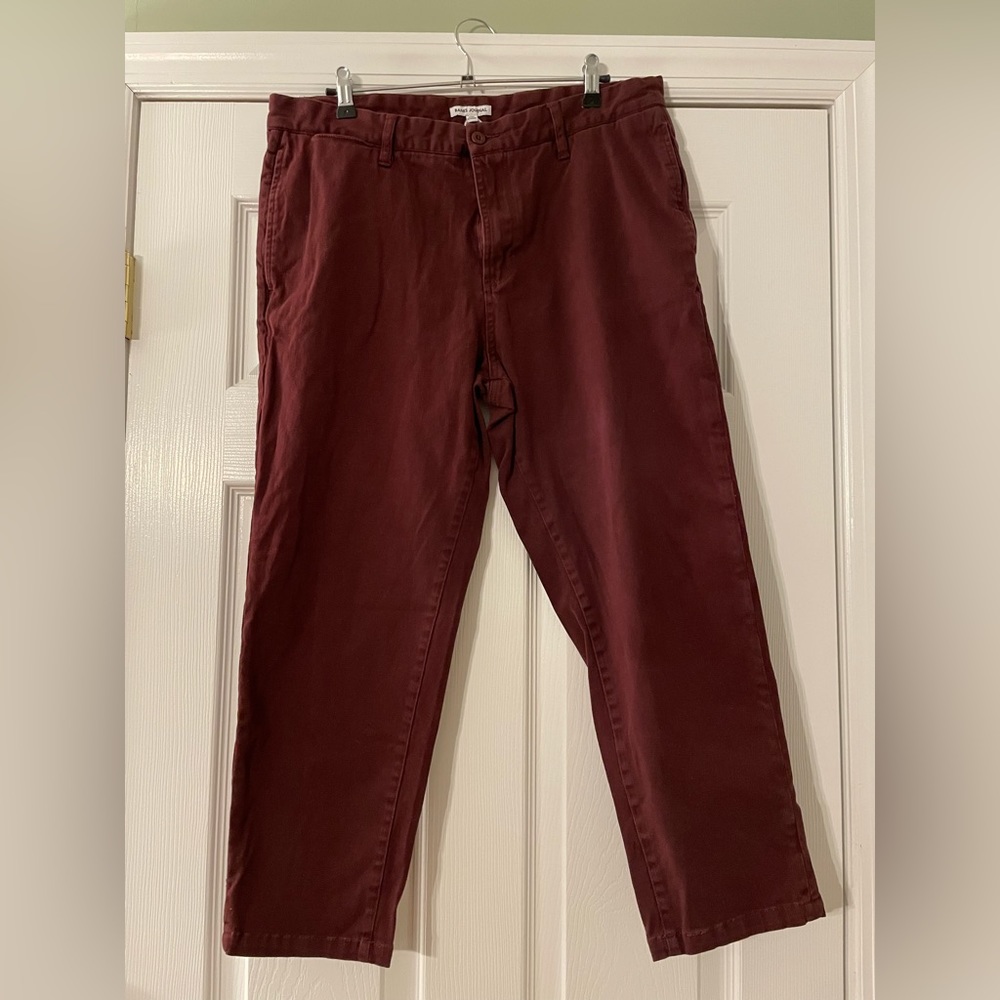 Burgundy trousers